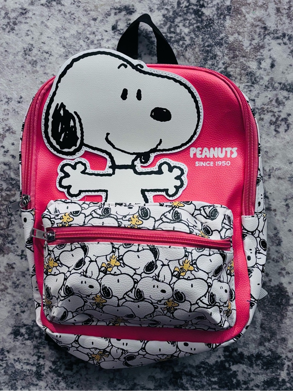 Snoopy & Woodstock Mini Backpack - Coral/White